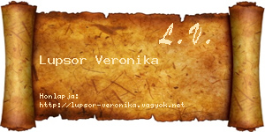 Lupsor Veronika névjegykártya